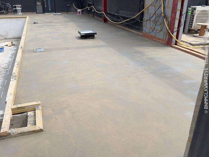 Commercial unit, main bay — floor screeding by Johal Screeding Ltd