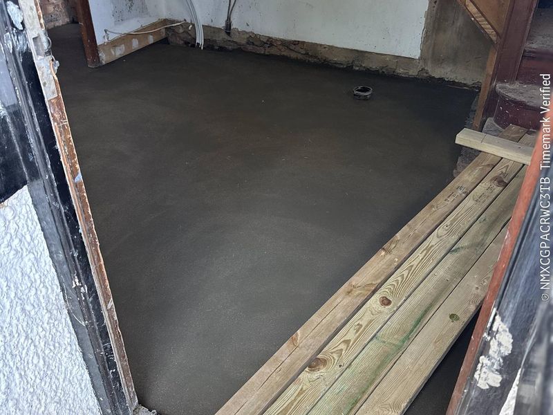 Utility room — floor screeding by Johal Screeding Ltd